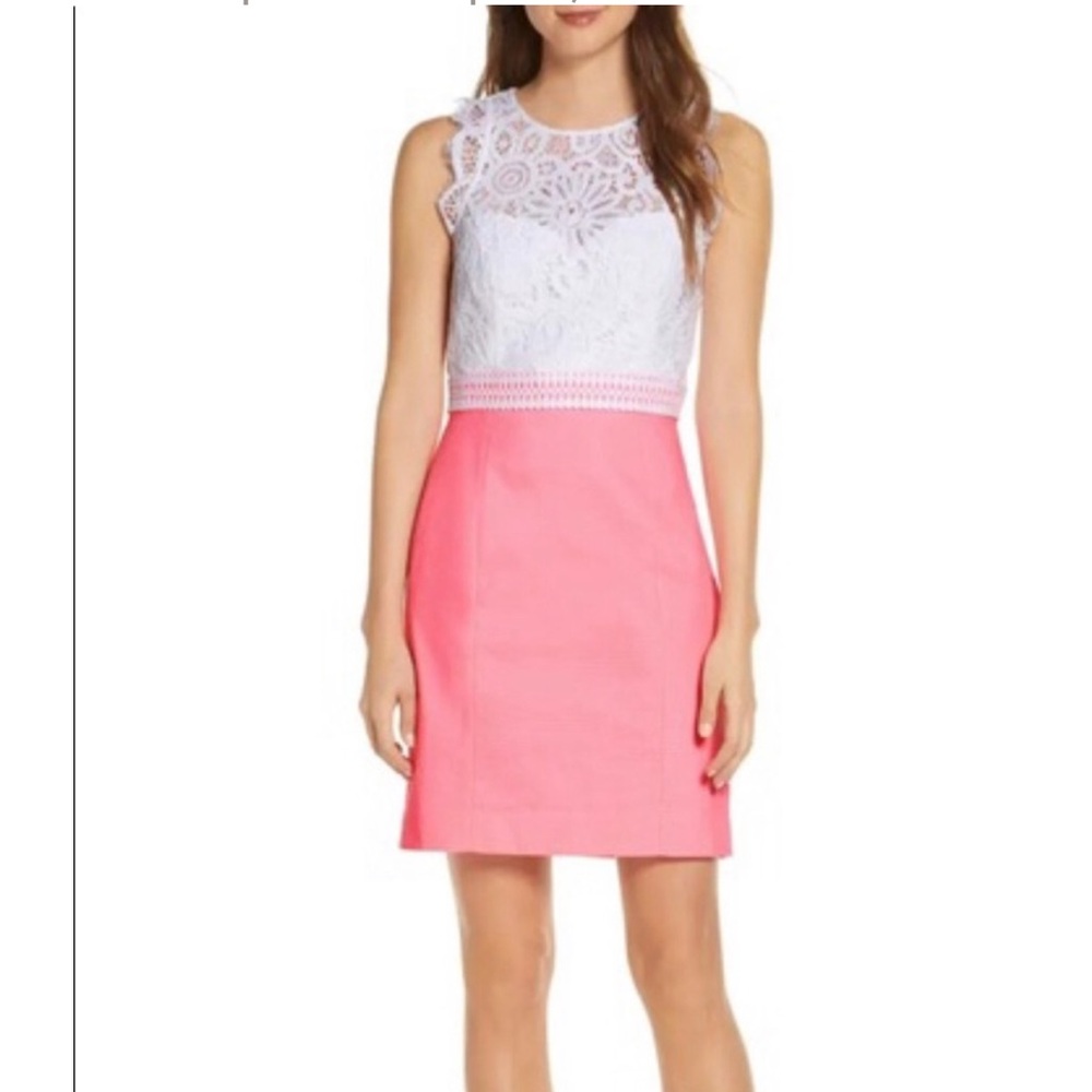 Lilly Pulitzer Vibrant Pink Pencil Skirt Dress